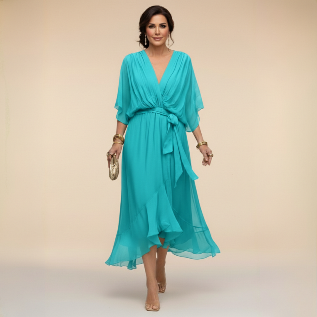 Sarah | V-Neck Chiffon Dress