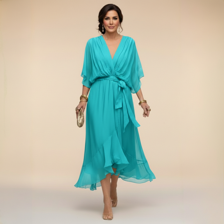 Sarah | V-Neck Chiffon Dress