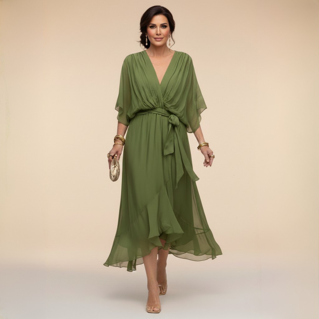 Sarah | V-Neck Chiffon Dress