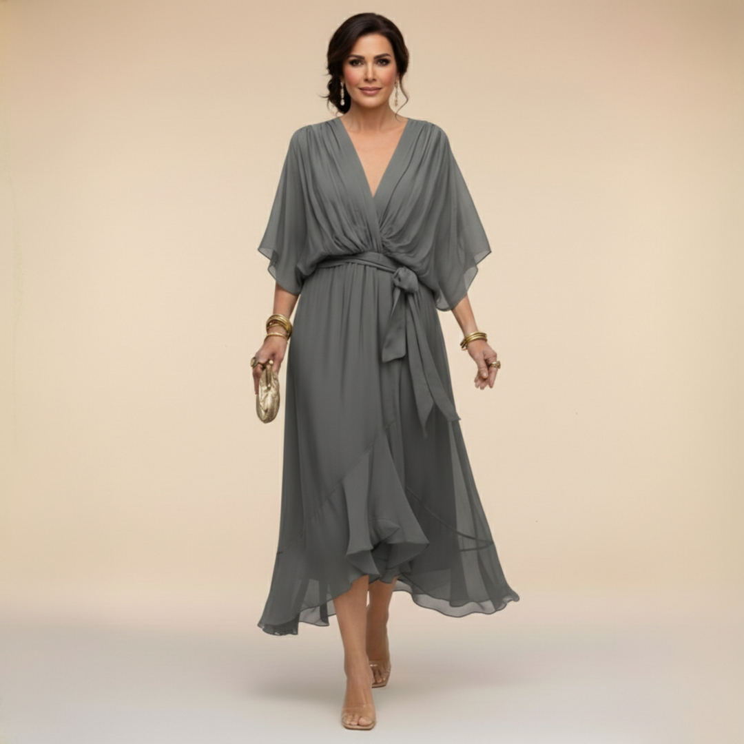 Sarah | V-Neck Chiffon Dress