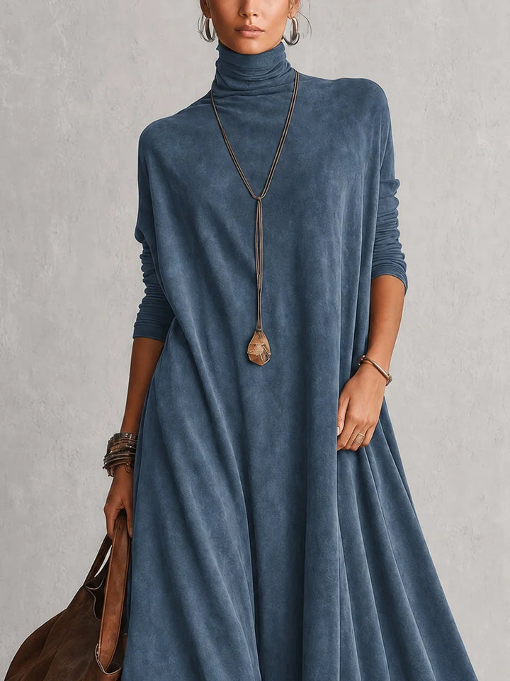 Brooke™ Faux Suede Lace-Trim Maxi Dress