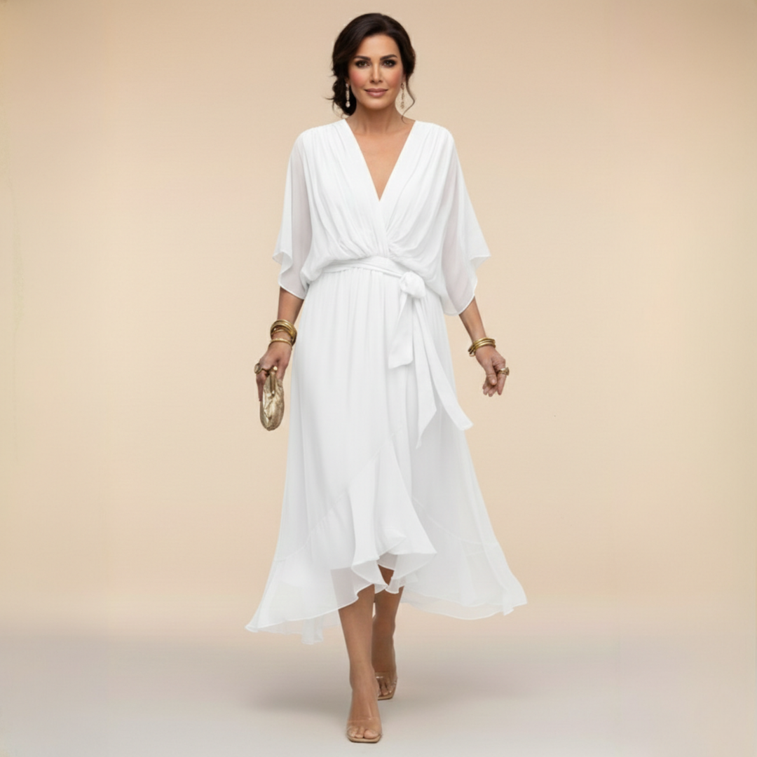 Sarah | V-Neck Chiffon Dress