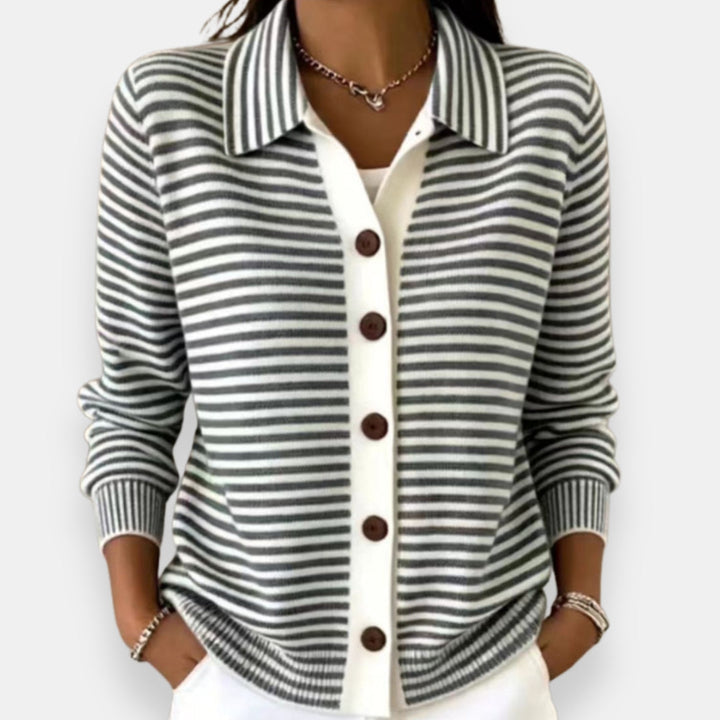 Nala™ Striped Button Cardigan
