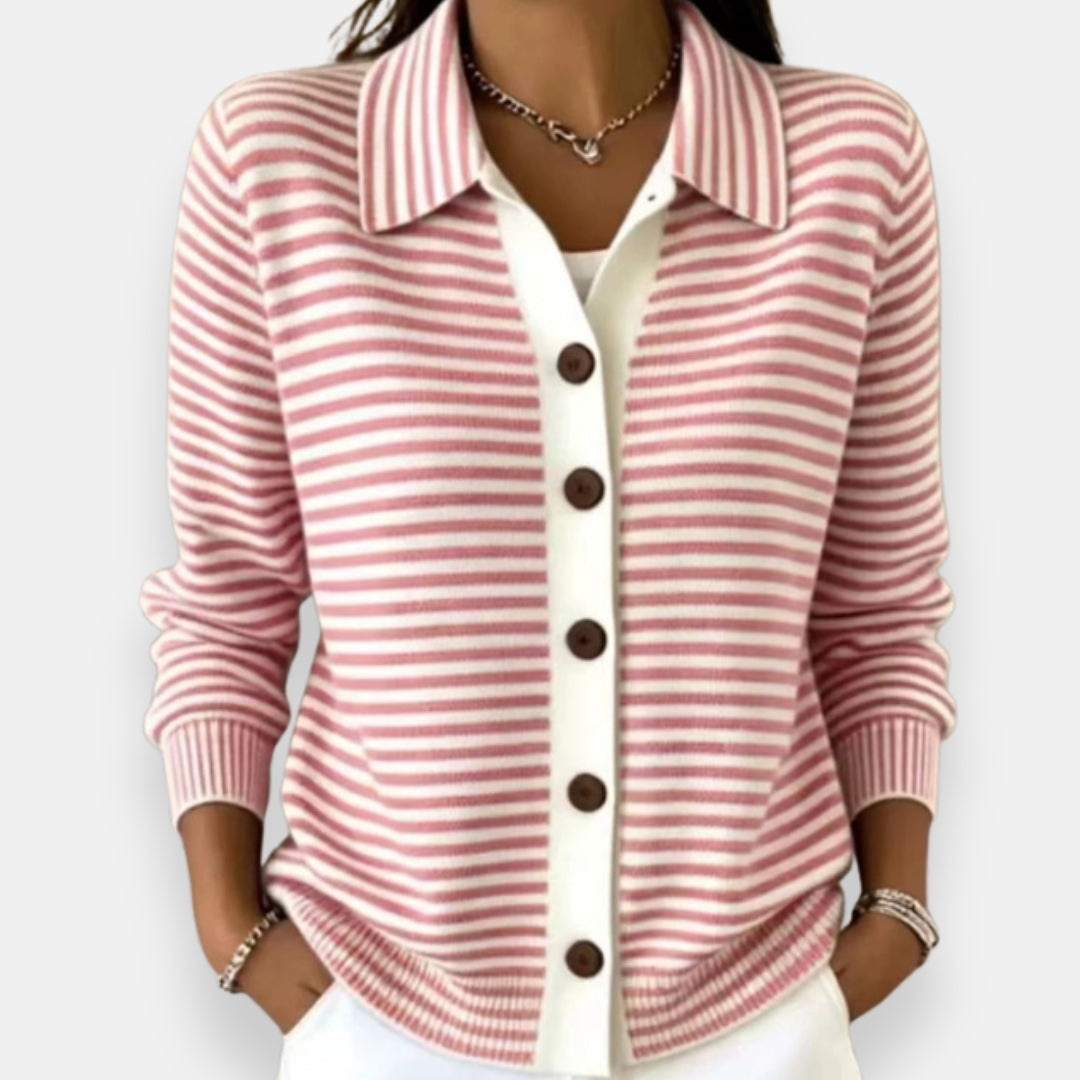 Nala™ Striped Button Cardigan
