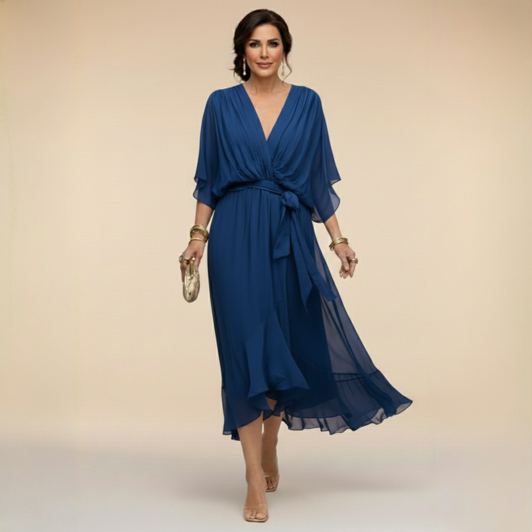 Sarah | V-Neck Chiffon Dress