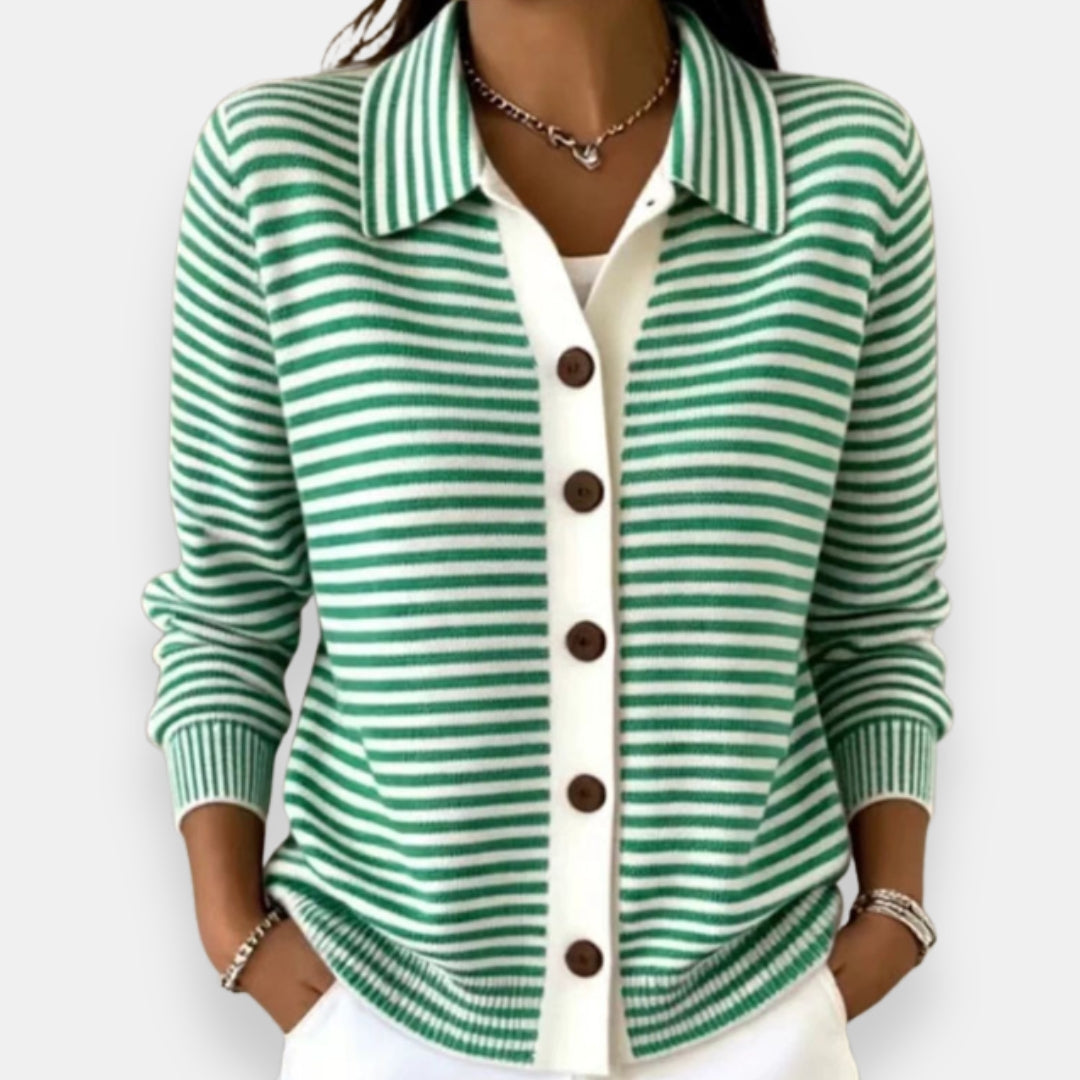 Nala™ Striped Button Cardigan