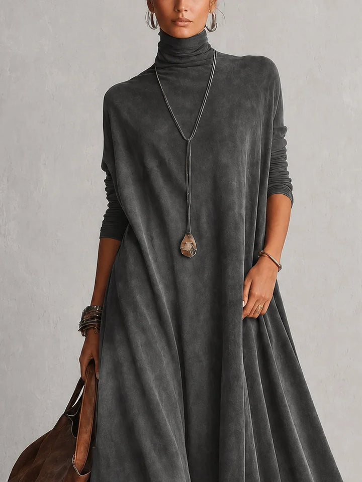 Brooke™ Faux Suede Lace-Trim Maxi Dress