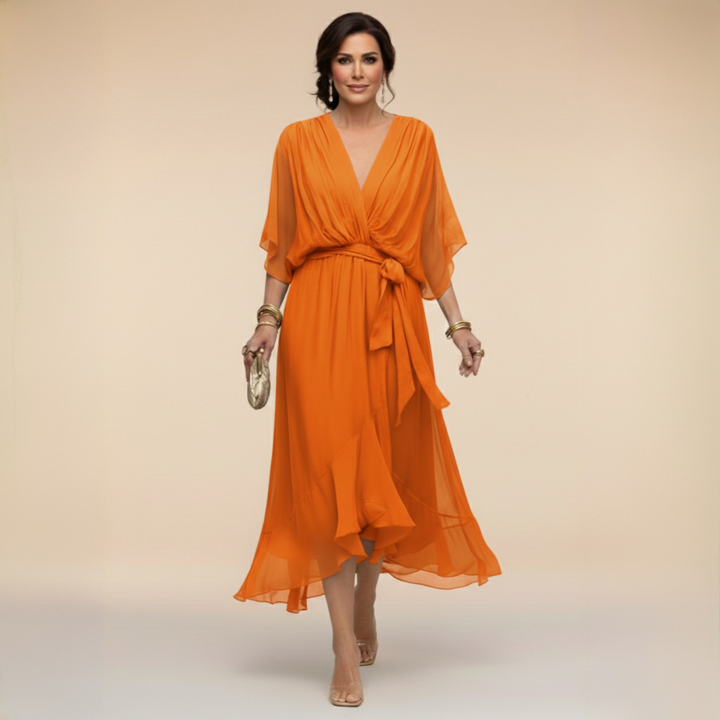 Sarah | V-Neck Chiffon Dress