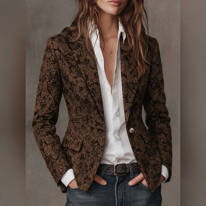 Loretta | Blazer Jacquard in Cashmere Aderente