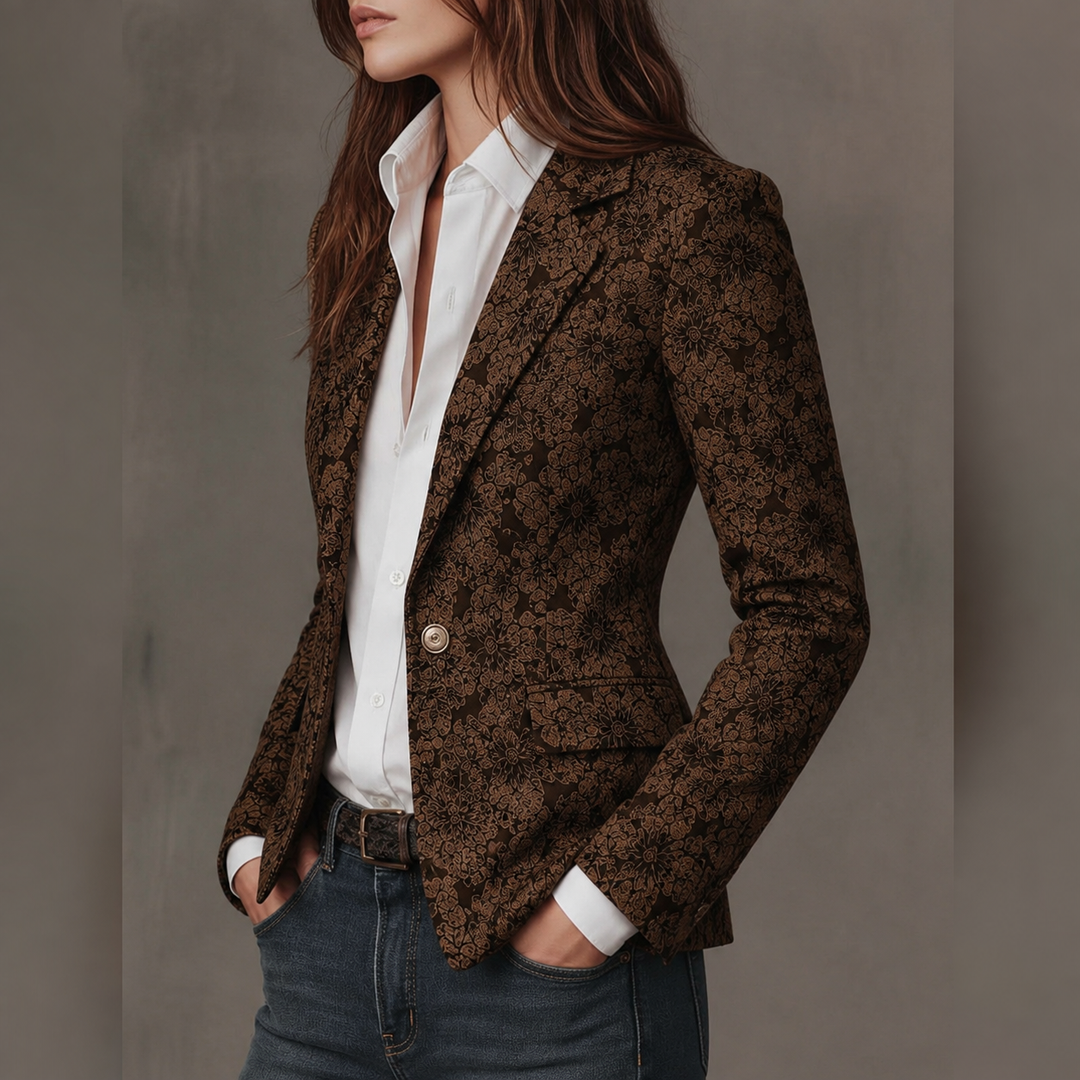 Loretta | Blazer Jacquard in Cashmere Aderente