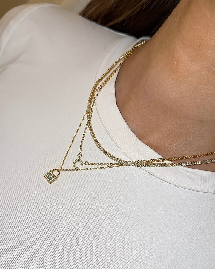 Crystal Initial Necklace
