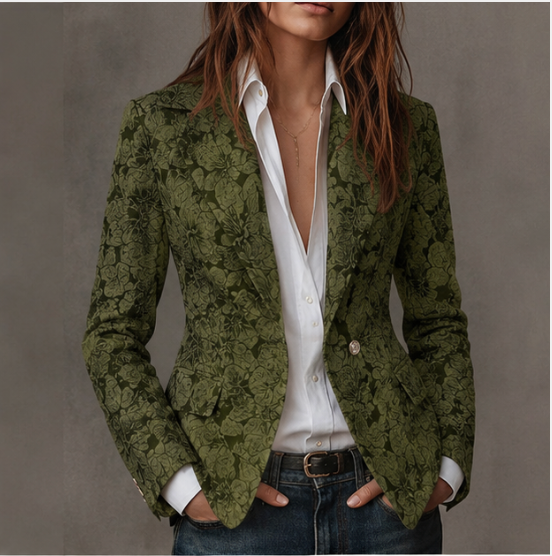 Loretta | Blazer Jacquard in Cashmere Aderente