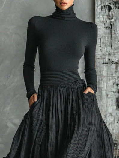 Luna – Royal Black Dress