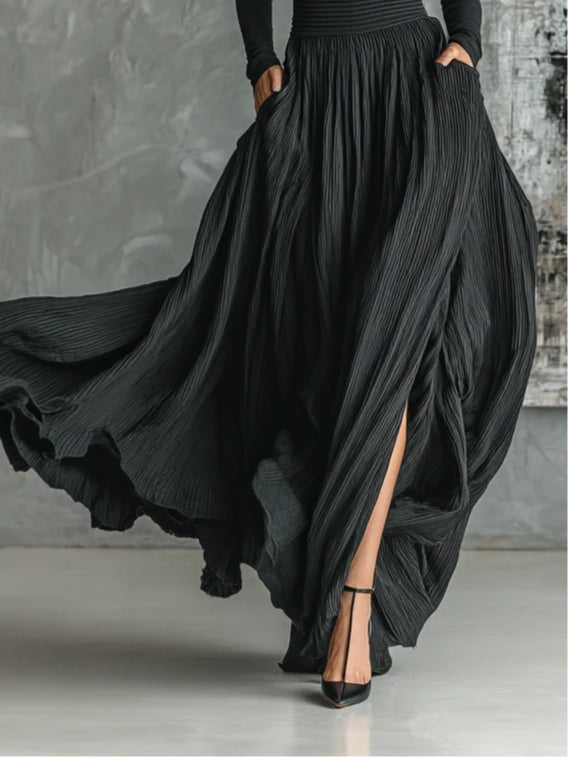 Luna – Royal Black Dress