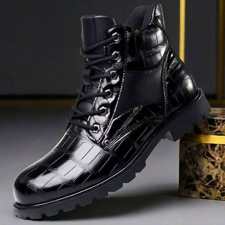 Chase™ Embossed Leather Boots