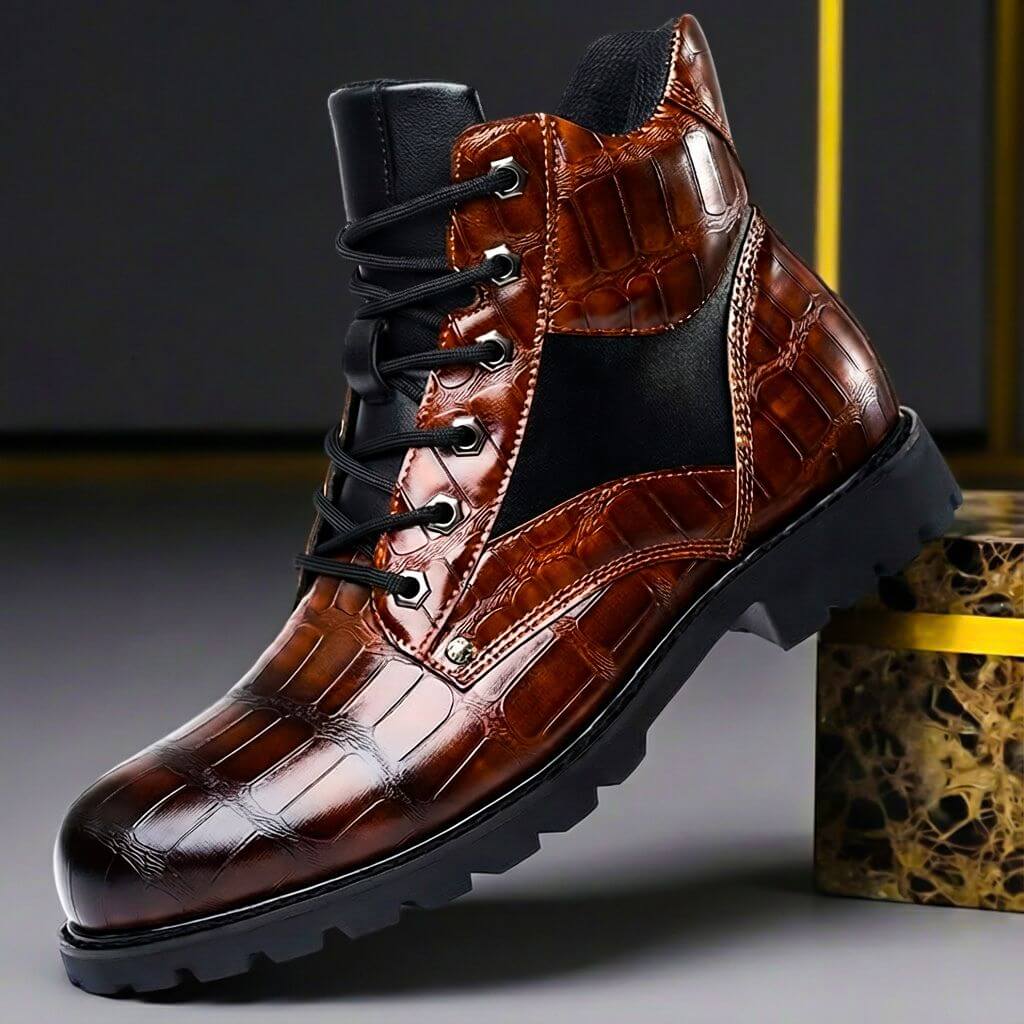 Chase™ Embossed Leather Boots