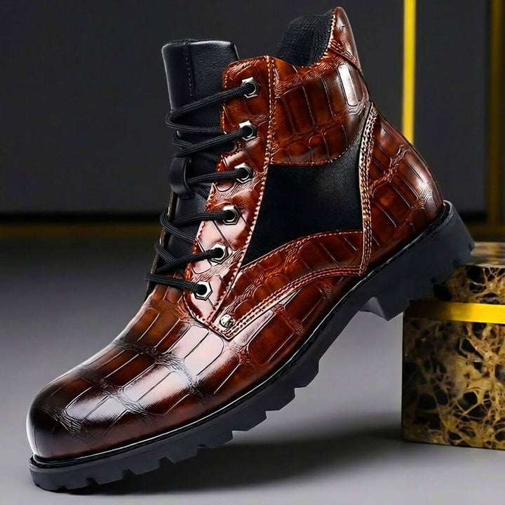 Chase™ Embossed Leather Boots