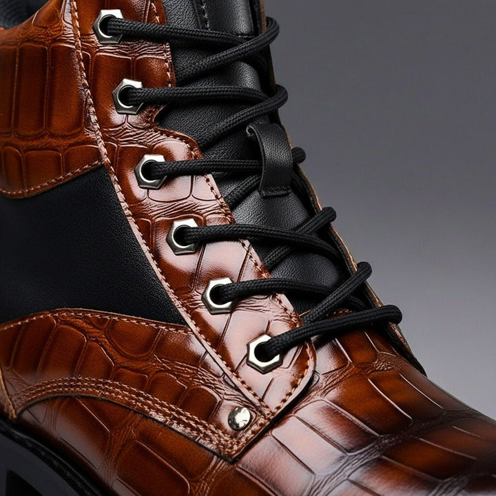 Chase™ Embossed Leather Boots