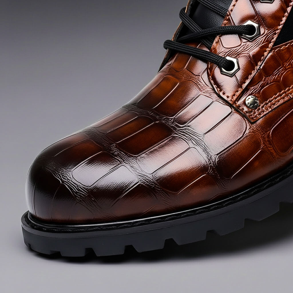 Chase™ Embossed Leather Boots